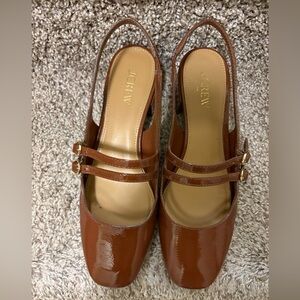 J. Crew Women's Tan Patent Leather Heels